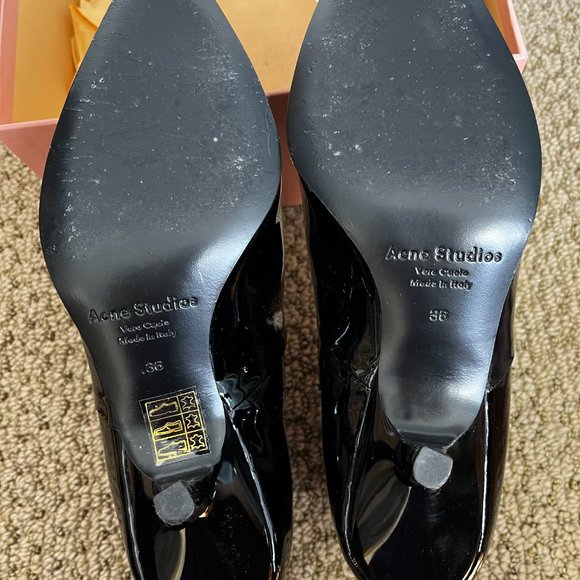 ACNE STUDIOS Kity Patent Ankle Boot - Picture 3 of 5